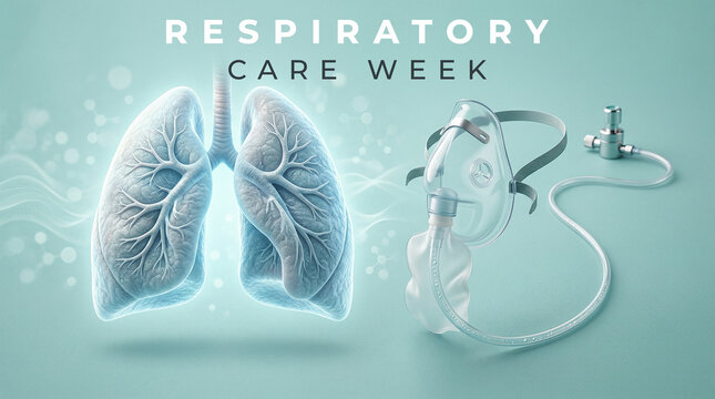 Respiratory Care Week Concept Image, highlighting breathing support, pulmonary care, and healthcare excellence.