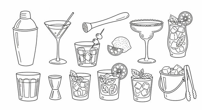 **Whispers of Ice and Lime: A Hand-Drawn Ode to Refreshment**