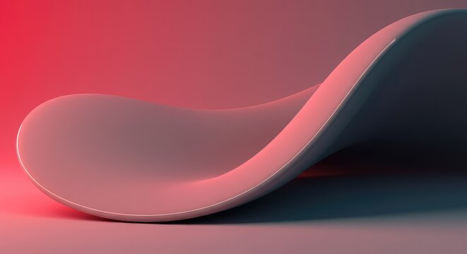 A highly abstract rendering of a smooth, featureless surface bending under immense pressure, resulting in dramatic curves and stress lines, monochrome, distortion, stress