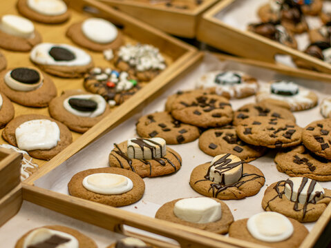 Assorted Gourmet Cookies with Marshmallow Chocolate Chip and Candy Toppings