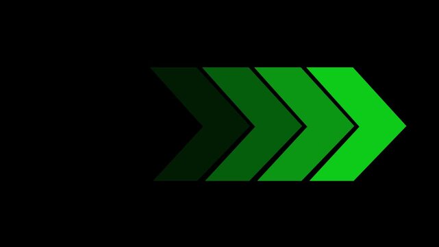 Abstract arrow icon concept animation, arrows icon right to left animation concept. left-directional arrow loop animation. 4k animated arrows for the overlay video layer.