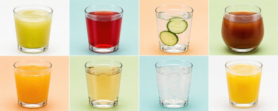 Refreshing Drinks Including Sugarcane, Hibiscus, and Fruit Juices