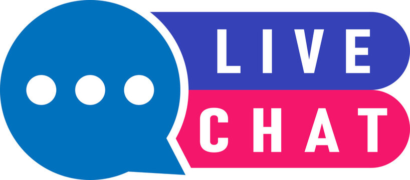 Blue Live Chat Speech Bubble Customer Support Label PNG Transparent Background