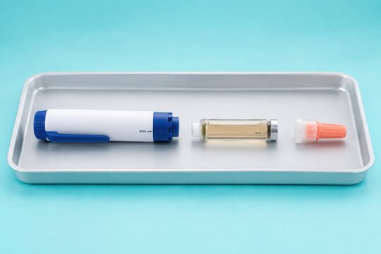 Insulin Pen With Replaceable Cartridge and Needle Cap