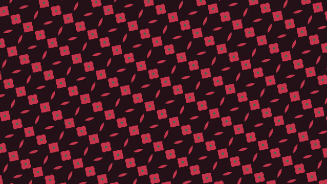 Seamless geometric diamond pattern vector background in red and black for textile wallpaper packaging design