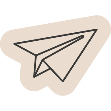 Scrapbook Paper Airplane Doodle Cutout
