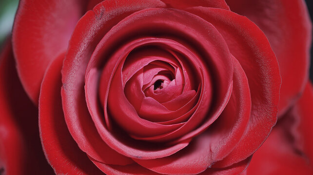 Macro photo of rose petal spiral, intricate and elegant texture