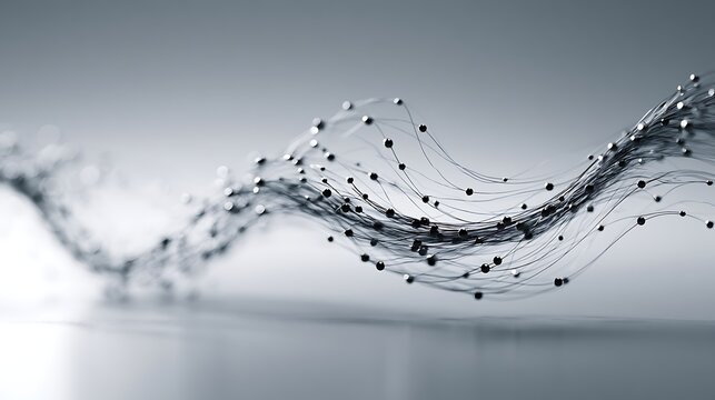 one flowing linear form connecting strategic business elements, abstract organizational design, modern consulting concept