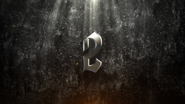 Countdown Dramatic Dark with Top Light Rays Medieval Gothic Wall Rock Metal Movie Grunge Action Cinematic Title Trailer Background