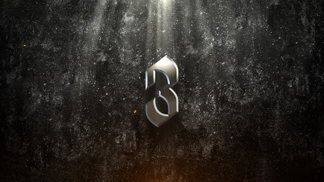 Countdown Dramatic Dark with Top Light Rays Medieval Gothic Wall Rock Metal Movie Grunge Action Cinematic Title Trailer Background