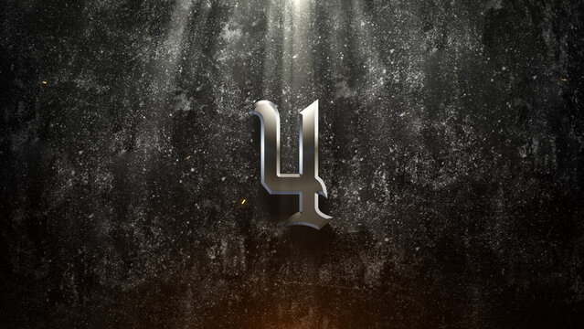 Countdown Dramatic Dark with Top Light Rays Medieval Gothic Wall Rock Metal Movie Grunge Action Cinematic Title Trailer Background