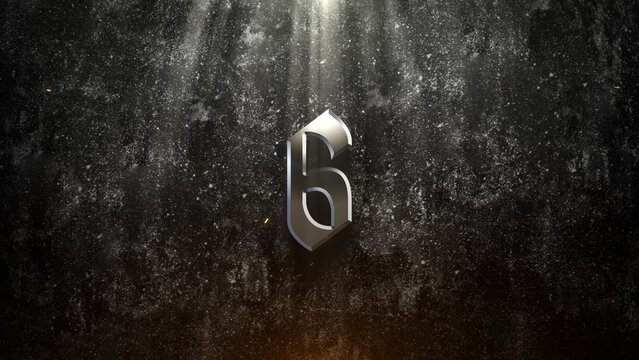 Countdown Dramatic Dark with Top Light Rays Medieval Gothic Wall Rock Metal Movie Grunge Action Cinematic Title Trailer Background