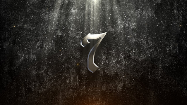 Countdown Dramatic Dark with Top Light Rays Medieval Gothic Wall Rock Metal Movie Grunge Action Cinematic Title Trailer Background