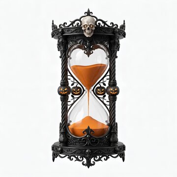 Spooky Halloween Hourglass Illustration