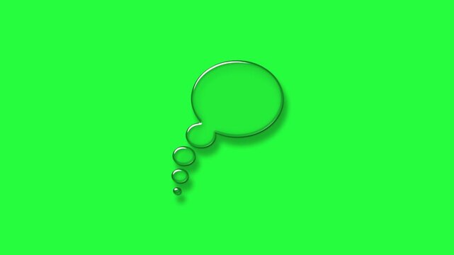 Green screen thought bubble animation