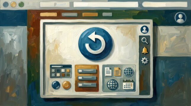 Refreshing web page on computer screen.