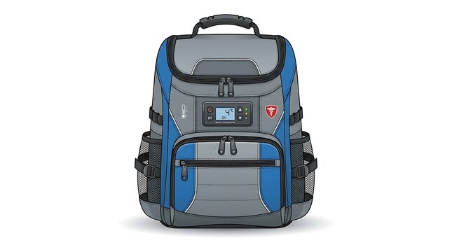 Portable medical cooler backpack. Insulated thermal bag for temperature sensitive supplies.