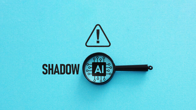 Shadow AI in the Workplace Concept with Unauthorized Artificial Intelligence Tools Used by Employees Outside Corporate Governance Creating Security Privacy Compliance and Data Protection Risks