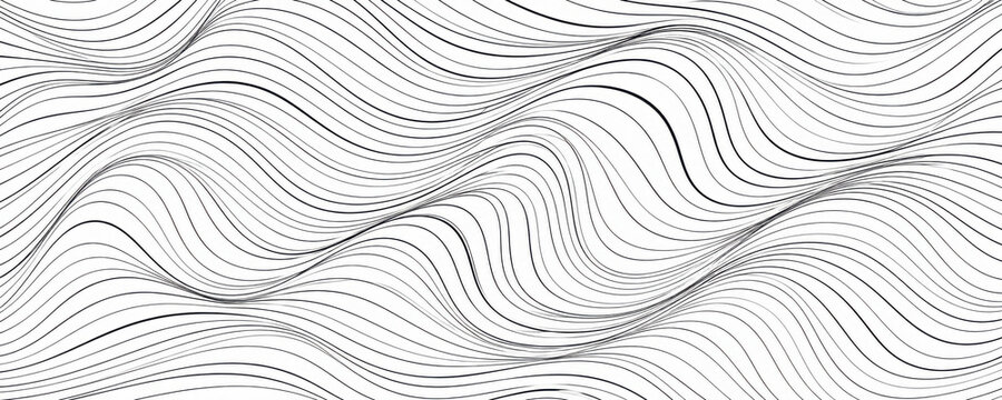 Abstract background, with thin flowing, lines creating, a wavy pattern, on a generated, using ai