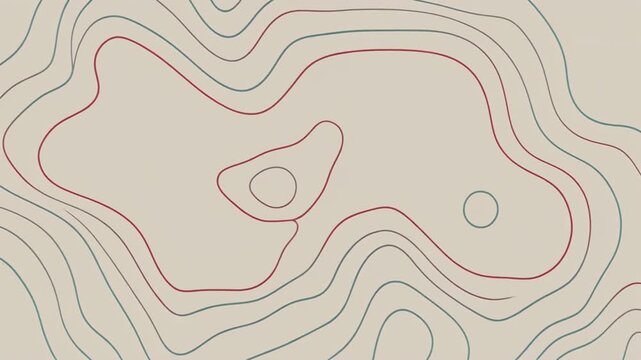 Animated Topographic Contour Line Background