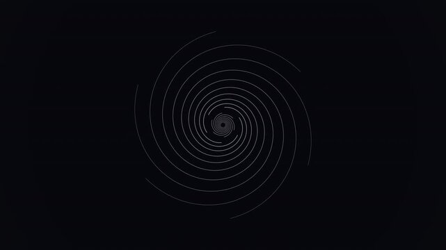 Abstract 4K UHD loop featuring a glowing white spiral galaxy sacred-geometry pattern breathing in radial symmetry with cinematic depth. Ideal for screen saver, yoga. 4K UHD.