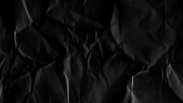 Crumpled paper, black paper texture, paper or cardboard texture overlay