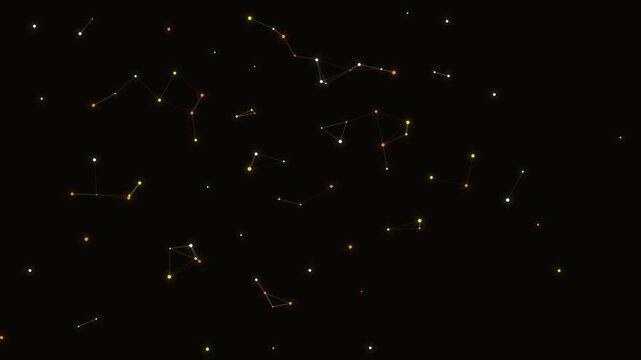 Abstract digital network connection with glowing nodes vector