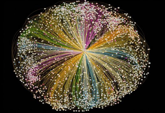 Colorful radiating network