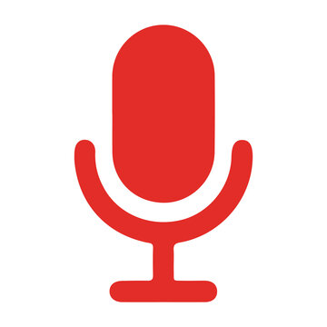 Red microphone icon vector illustration