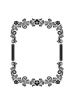 Vintage Balinese carved border ornament frame design for invitation and certificate⁠