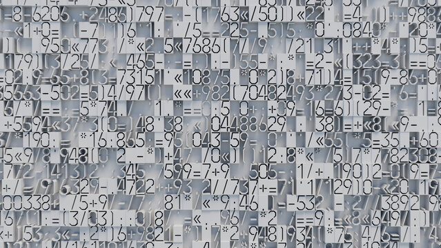 Monochromatic Abstract Composition of Overlapping Geometric Shapes in Shades of Gray for Digital Media, Graphic Design, and Textured Background Applications