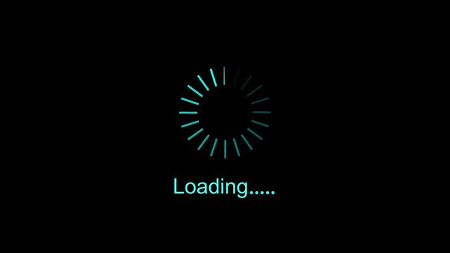 Loading animation screen loading progress bar motion loading symbol buffering. 4k video