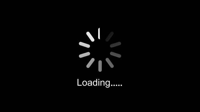 Loading animation spinning wheel loader animation loading progress indicator buffering symbol. 4K