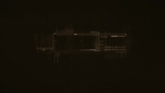 Abstract futuristic circuit board and digital network animation with glowing energy nodes, perfect for technology logo reveals, corporate intros, and sci-fi themed backgrounds. Seamless loopable motio
