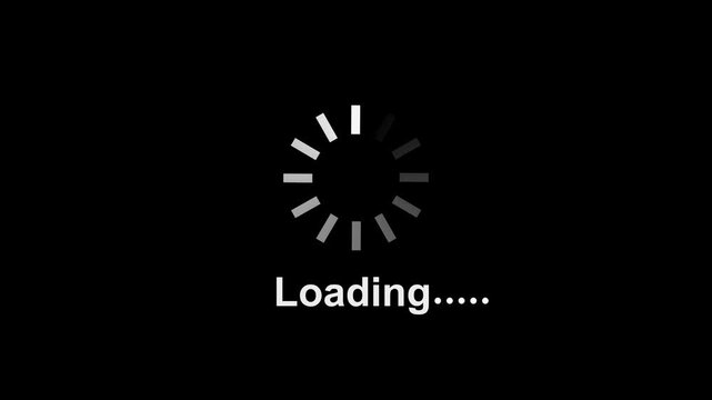 white Loading wheel animation . Animated circle loading gif video icon. concept with alpha channel. Loading circle animation. Seamless Loop. Dots, circle and animation icon for. 4k video..