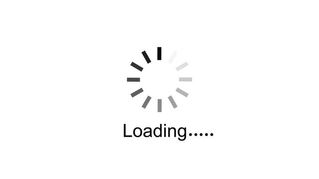 white Loading wheel animation . Animated circle loading gif video icon. concept with alpha channel. Loading circle animation. Seamless Loop. Dots, circle and animation icon for. 4k video..