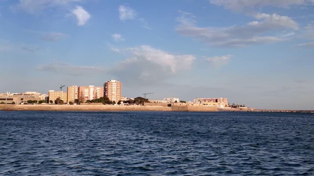Castillo de Santa Catalina from the Atlantic Ocean, Cadiz, Spain