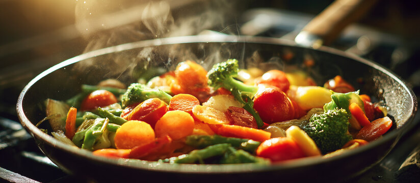 fresh vegetables sauteed in olive oil