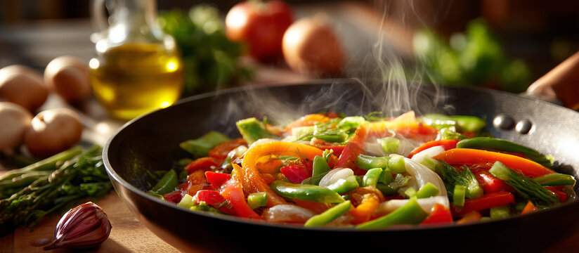 fresh vegetables sauteed in olive oil