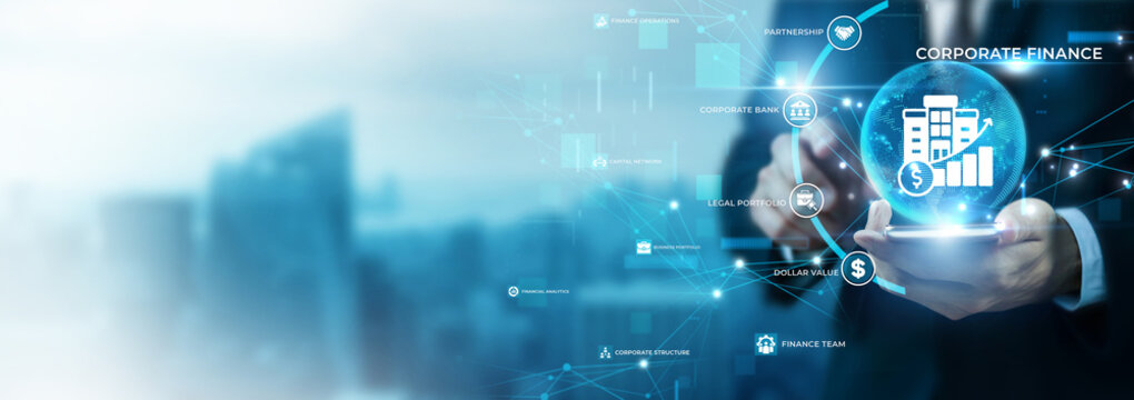 Businessman Using Phone for Corporate Finance and Global Data Analysis. Enterprise Capital Allocation, Strategic Fiscal Management, Risk Assessment Modeling, Financial Investment Planning