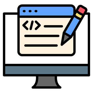 Script Icon Element For Design
