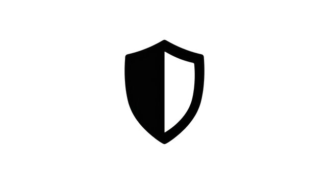 Shield icon security protection symbol.
