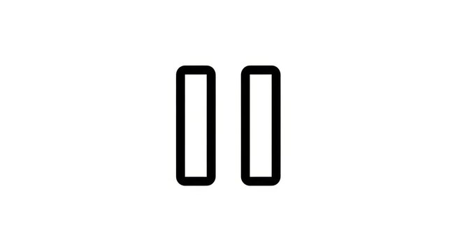 pause button icon symbol.
