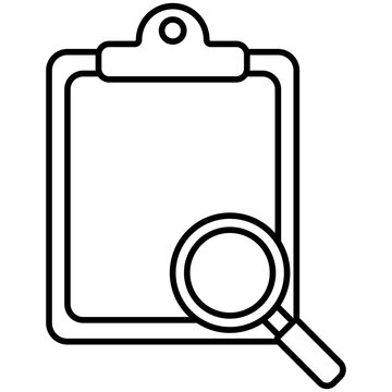 Clipboard With Magnifying Glass Icon