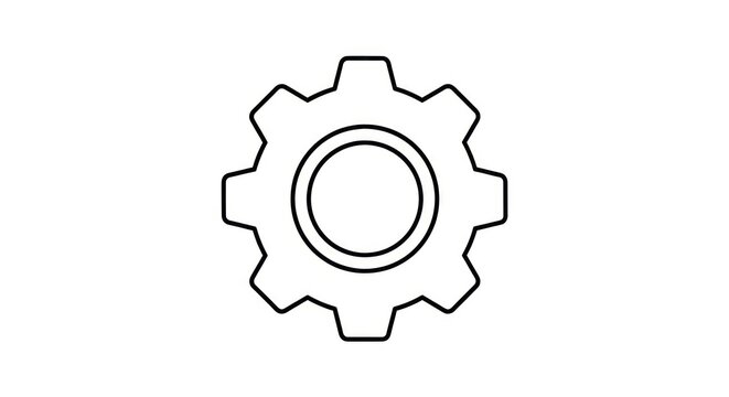 Gear icon symbol technology design element.