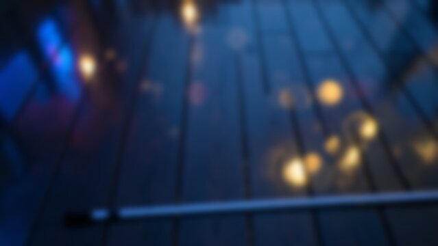 White cane on dark teak deck for vision impairment awareness campaign