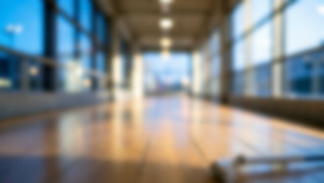 Accessible Public Hallway with White Cane for Corporate Accessibility