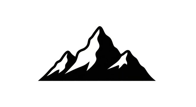black mountain range silhouette graphic.