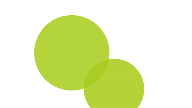 Two overlapping green lime circles on plain background isolated on transparent background