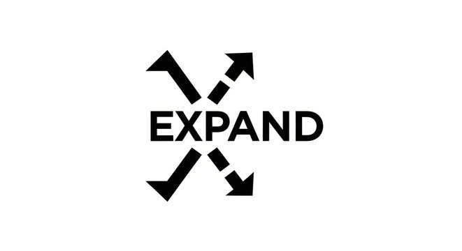 Expand Concept with Arrows Logo.